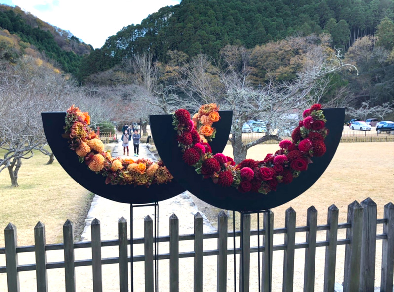 岡山県の閑谷学校で行われたフラワーロスイベント「温故知新」